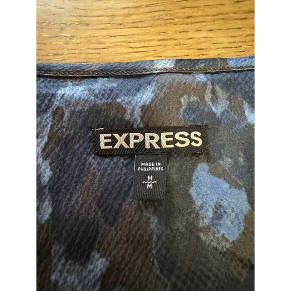 Express Button Front Shirt Dress Size Medium Lightweight‎ Preppy Business Casual - Picture 3 of 11